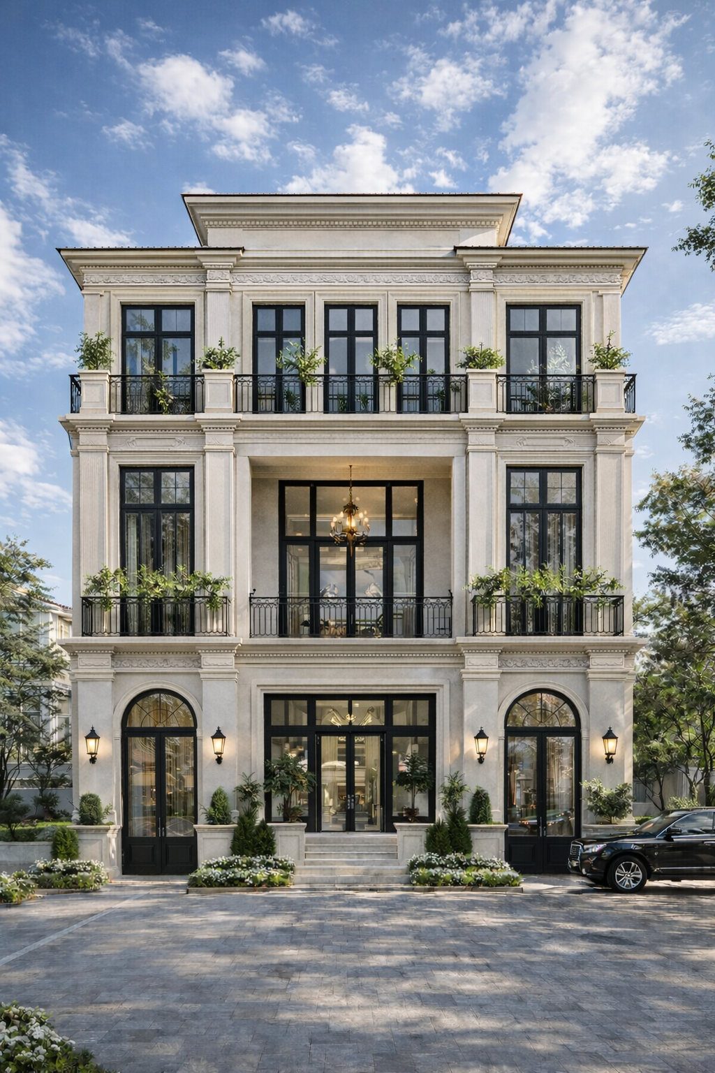 A timeless neo-classical residence in Guwahati, designed with grand proportions, elegant detailing, and luxurious interiors that celebrate sophistication, craftsmanship, and modern comfort.