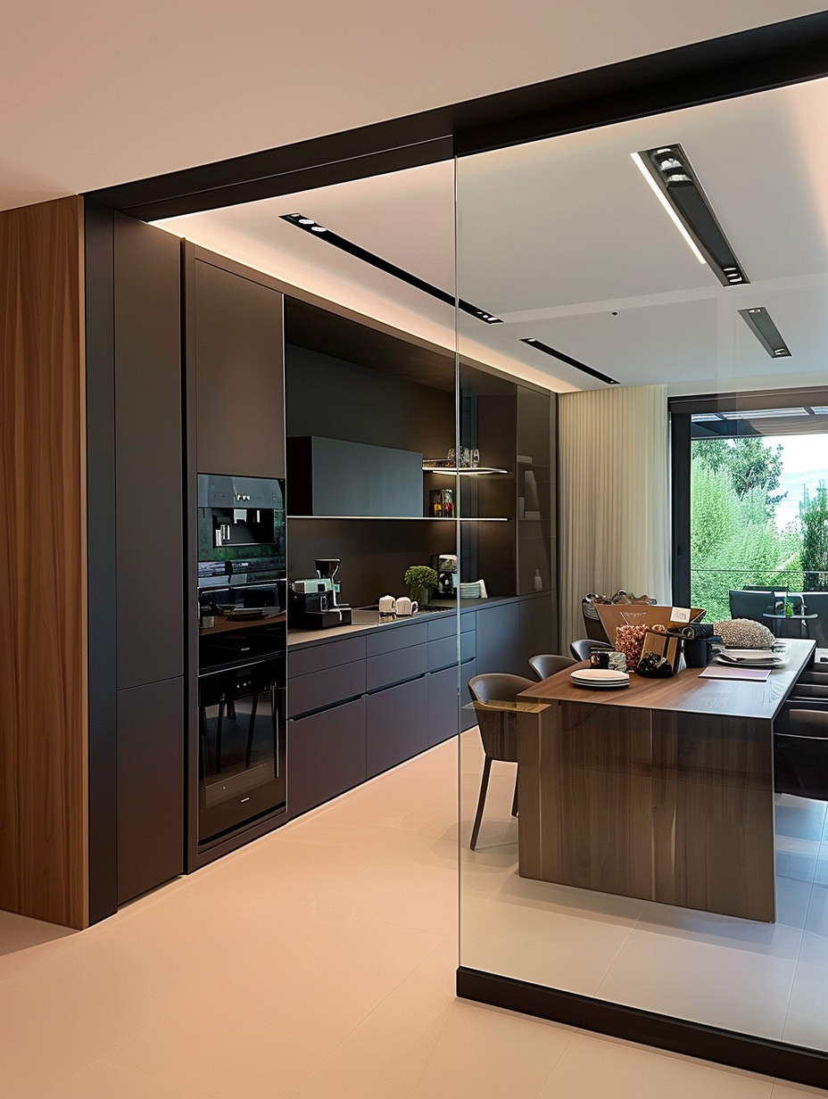 A contemporary luxury villa in Ranchi featuring modern architecture, double-height spaces, bespoke interiors, expansive glazing, designer kitchens, and seamless indoor-outdoor living.