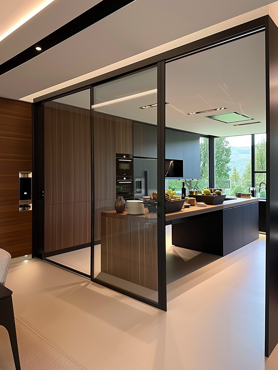 A contemporary luxury villa in Ranchi featuring modern architecture, double-height spaces, bespoke interiors, expansive glazing, designer kitchens, and seamless indoor-outdoor living.