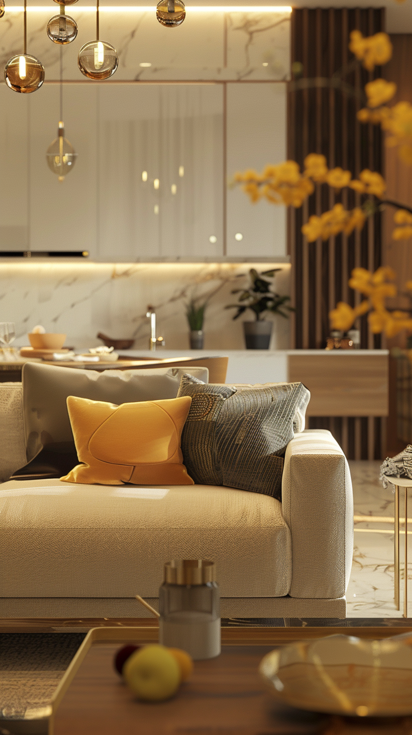 A contemporary luxury villa in Ranchi featuring modern architecture, double-height spaces, bespoke interiors, expansive glazing, designer kitchens, and seamless indoor-outdoor living.