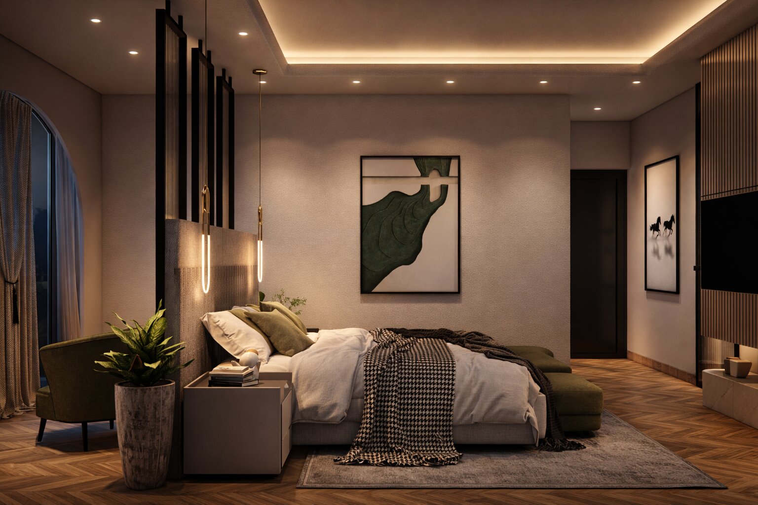 Modern Luxury Residence at Ireo Gurgaon Hills, Gurugram – A 5000 Sq. Ft. bespoke home designed with contemporary aesthetics, refined material palette, and functional luxury. The residence seamlessly blends warm textures, premium finishes, and sophisticated spatial planning to create an elegant living experience.