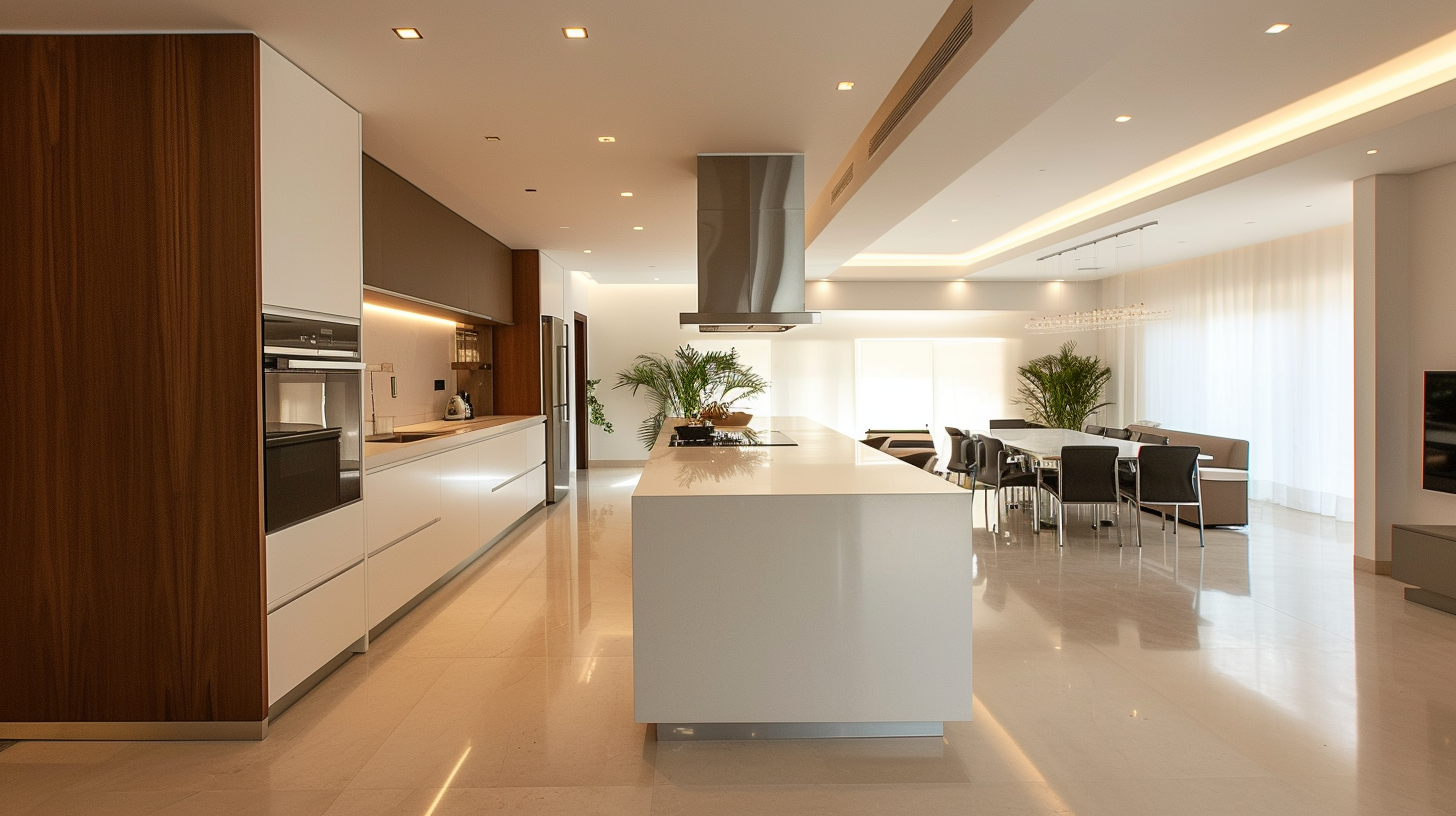 A tropical modern luxury villa featuring landscaped courtyards, reflective water bodies, contemporary architecture, bespoke interiors, and a seamless connection between nature and modern living.
