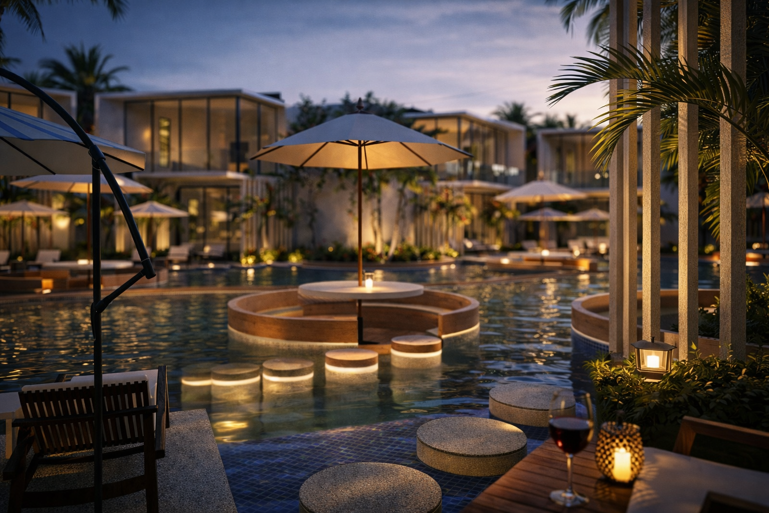 A premium luxury resort in Greater Noida designed to deliver an exclusive hospitality experience. The project features contemporary villas, private pool suites, waterfront leisure spaces, wellness amenities, landscaped gardens, and world-class recreational facilities, creating the perfect blend of luxury, comfort, and nature-inspired living.