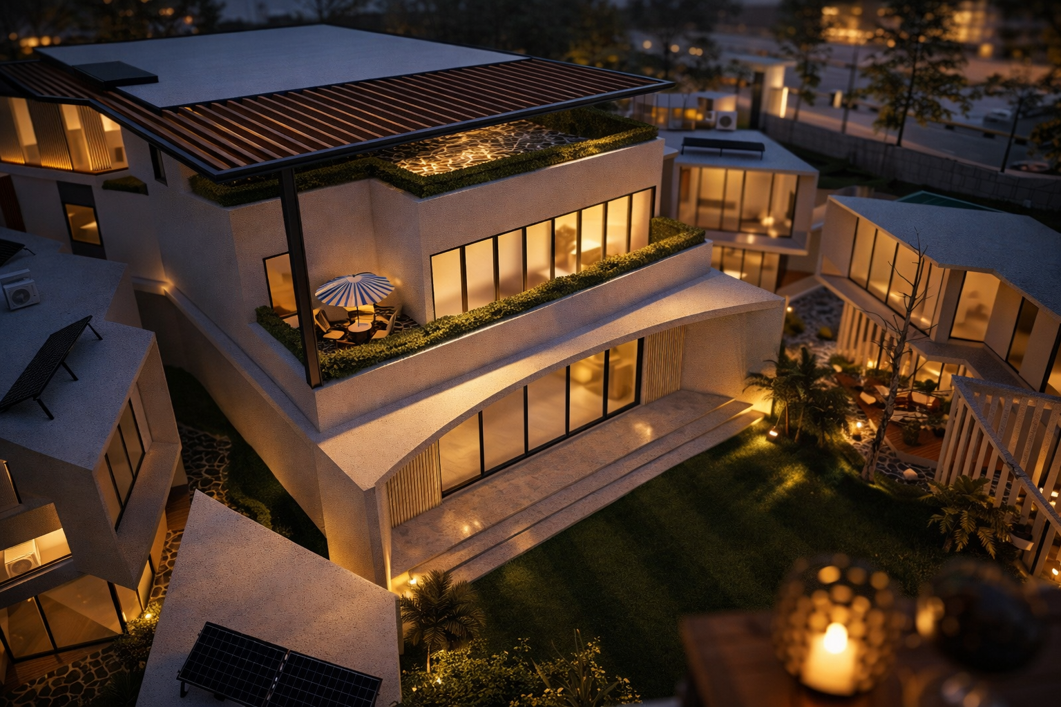 A premium luxury resort in Greater Noida designed to deliver an exclusive hospitality experience. The project features contemporary villas, private pool suites, waterfront leisure spaces, wellness amenities, landscaped gardens, and world-class recreational facilities, creating the perfect blend of luxury, comfort, and nature-inspired living.
