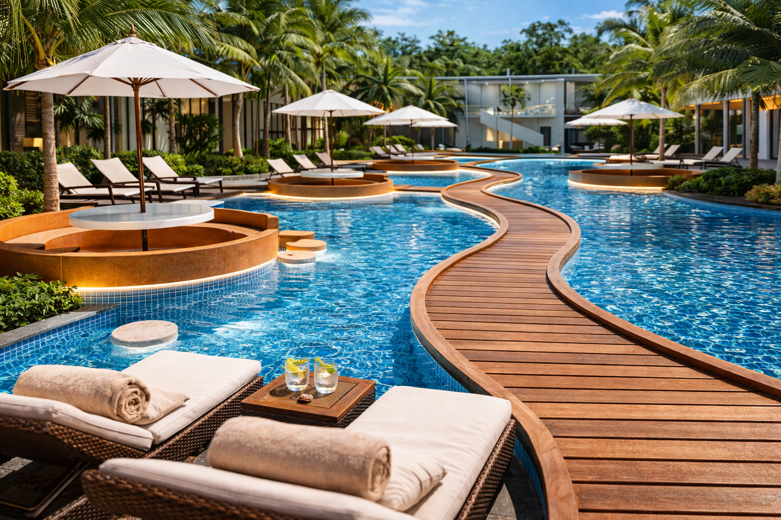 A premium luxury resort in Greater Noida designed to deliver an exclusive hospitality experience. The project features contemporary villas, private pool suites, waterfront leisure spaces, wellness amenities, landscaped gardens, and world-class recreational facilities, creating the perfect blend of luxury, comfort, and nature-inspired living.