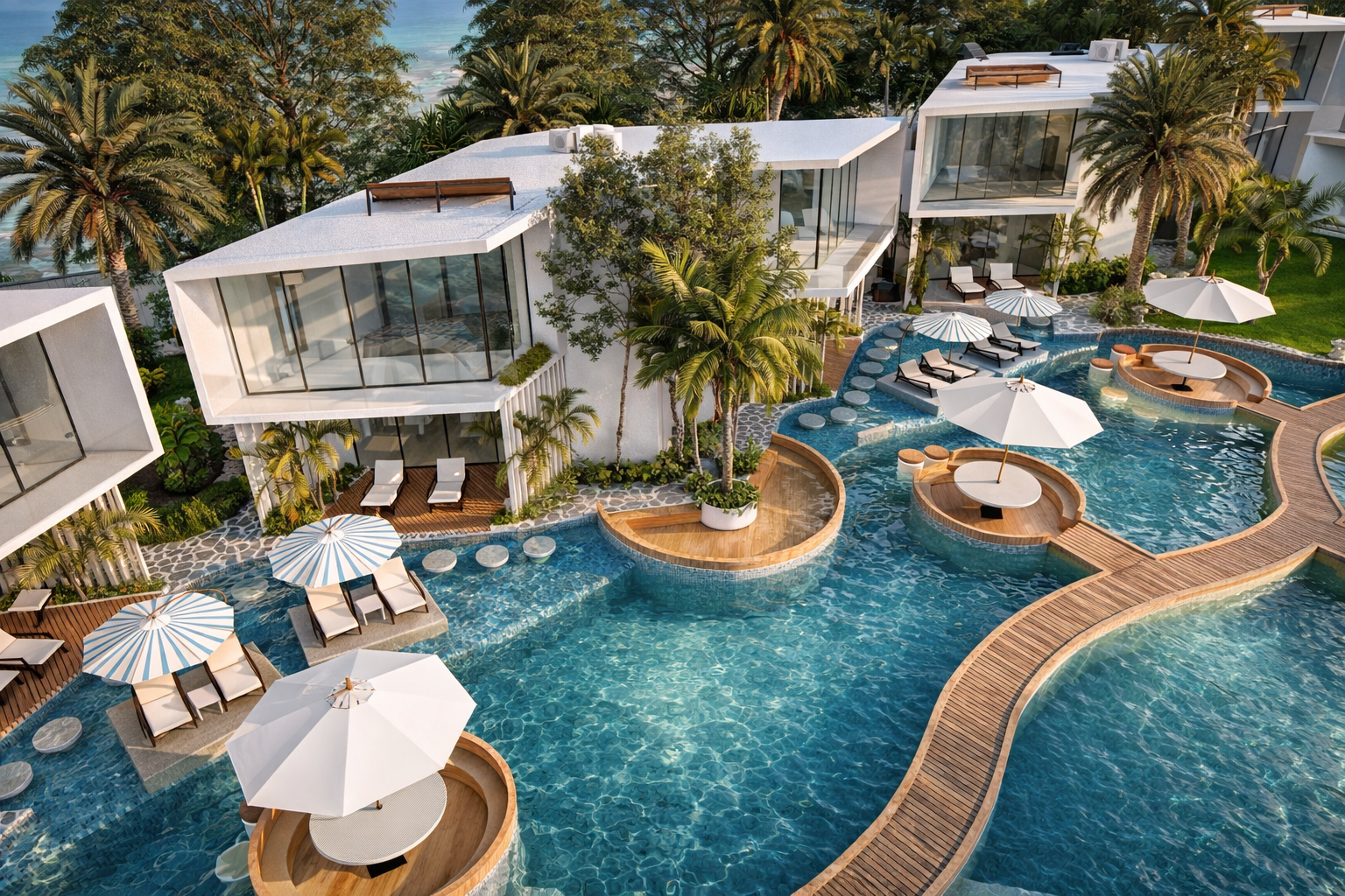 A premium luxury resort in Greater Noida designed to deliver an exclusive hospitality experience. The project features contemporary villas, private pool suites, waterfront leisure spaces, wellness amenities, landscaped gardens, and world-class recreational facilities, creating the perfect blend of luxury, comfort, and nature-inspired living.